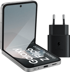 Samsung Galaxy Z Flip 6 512GB Zilver 5G + Samsung Oplader 25W Zwart