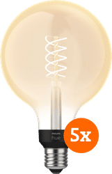 Philips Hue Filamentlamp White Globe XL E27 - 2023 - 5-pack
