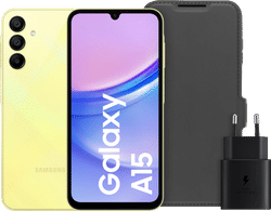 Samsung Galaxy A15 128GB Geel 4G + Accessoirepakket
