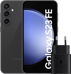 Samsung Galaxy S23 FE 128GB Grijs 5G + Samsung Oplader 25 Watt Zwart