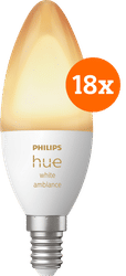 Philips Hue White Ambiance E14 18-Pack