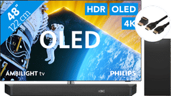 Philips 48OLED809 - Ambilight (2024) + Soundbar + Hdmi kabel