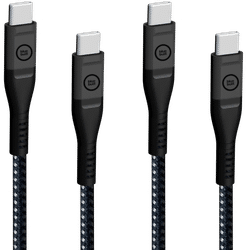 BlueBuilt Usb C naar Usb C Kabel 1,5m Kevlar Zwart Duo Pack