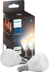 Philips Hue Luster kogellamp White Ambiance E14 2-pack