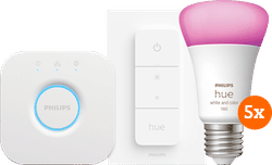 Philips Hue White & Color Starter 5-Pack E27 + dimmer