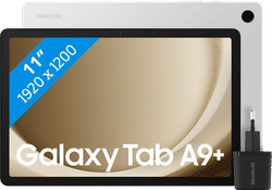 Samsung Galaxy Tab A9 Plus 11 inch 64GB Wifi Zilver + BlueBuilt Oplader