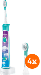 Philips Sonicare for Kids Connected HX6322/04 + opzetborstels vanaf 3 jaar (4 stuks)