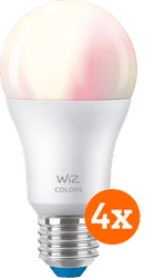 WiZ Smart lamp 4-pack - Gekleurd en Wit Licht - E27