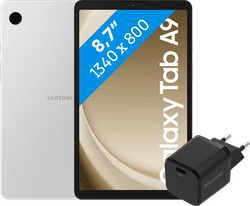 Samsung Galaxy Tab A9 8,7 inch 128GB Wifi Zilver + BlueBuilt Oplader
