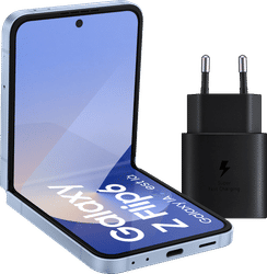 Samsung Galaxy Z Flip 6 256GB Blauw 5G + Samsung Oplader 25W Zwart