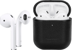 Apple AirPods 2 + BlueBuilt Hoesje Leer Zwart