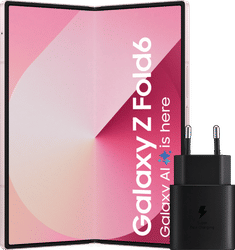 Samsung Galaxy Z Fold 6 512GB Roze 5G + Samsung Oplader 25W Zwart