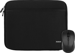 BlueBuilt Laptophoes breedte 33 cm 14 inch S Zwart + Nexum Draadloze muis