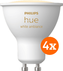 Philips Hue White Ambiance GU10 4-pack