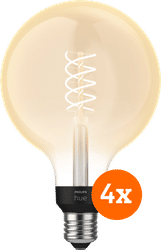 Philips Hue Filamentlamp White Globe XL E27 - 2023 - 4-pack