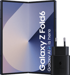Samsung Galaxy Z Fold 6 256GB Blauw 5G + Samsung Oplader 25W Zwart