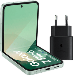 Samsung Galaxy Z Flip 6 512GB Mint 5G + Samsung Oplader 25W Zwart