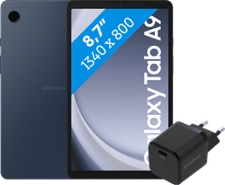 Samsung Galaxy Tab A9 8,7 inch 128GB Wifi Blauw + BlueBuilt Oplader