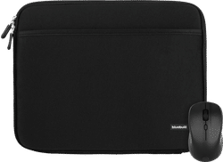 BlueBuilt Laptophoes breedte 36 cm 15 inch M Zwart + Nexum Draadloze muis