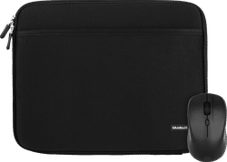 BlueBuilt Laptophoes breedte 32 cm 14 inch Zwart + Nexum Draadloze muis