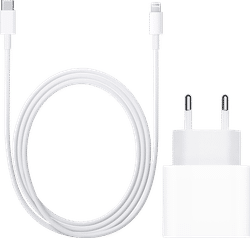 Apple Usb C Oplader 20W + Lightning Kabel 1m Kunststof Wit