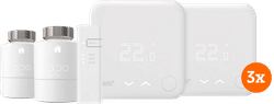 Tado V3+ startpakket met 2 radiatorknoppen en 3 draadloze temperatuursensoren