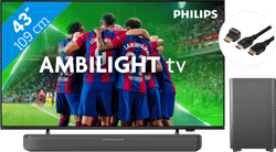Philips 43PUS8309 - Ambilight (2024) + Soundbar + Hdmi kabel
