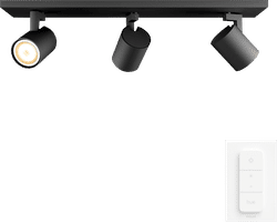 Philips Hue Runner 3-Spot opbouwspot White Ambiance Zwart + dimmer