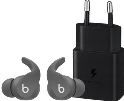 Beats Fit Pro Grijs + Samsung Oplader 15W