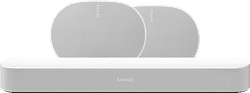 Sonos Beam Gen2 Wit + 2x Era 300 Wit