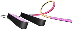 Philips Hue Play Lightstrip PC 24-27 inch 3-Pack + Lichtbalk Zwart Duo Pack