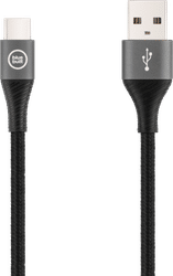 BlueBuilt Usb A naar Usb C Kabel 3m Nylon Zwart