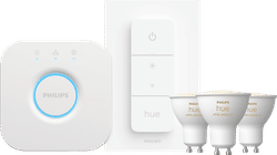 Philips Hue White Ambiance GU10 3-pack + dimmer
