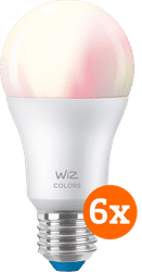 WiZ Smart lamp 6-pack - Gekleurd en Wit Licht - E27