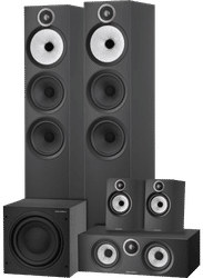 Bowers & Wilkins HTM6 S3 + 603 S3 (per paar) + 606 S3 (per paar) + ASW610 Zwart