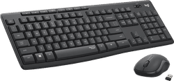 Logitech MK295 Silent Draadloze Toetsenbord en Muis Zwart QWERTY