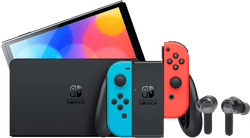 Nintendo Switch OLED Rood/Blauw + JBL Quantum TWS