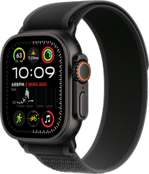 Apple Watch Ultra 2 4G 49mm Zwart Trail Band Zwart S/M
