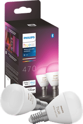 Philips Hue Luster kogellamp White and Color E14 2-pack