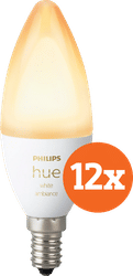 Philips Hue White Ambiance E14 12-Pack