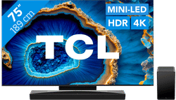 TCL QD Mini-LED 75C803 (2023) + soundbar