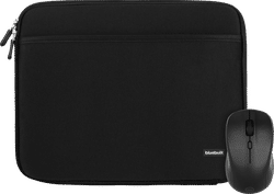 BlueBuilt Laptophoes breedte 31 cm 13 inch M Zwart + Nexum Draadloze muis