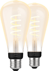 Philips Hue Filament White Ambiance Edison XL 2-pack