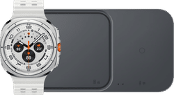 Samsung Galaxy Watch Ultra 4G Wit 47mm + Duo Draadloze Oplader