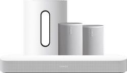 Sonos Beam Gen2 Wit + 2x Era 100 Wit + Sub Mini Wit