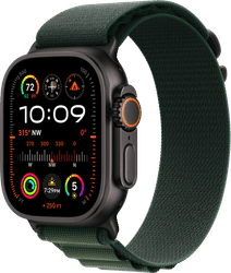 Apple Watch Ultra 2 4G 49mm Zwart Alpine Band Groen L