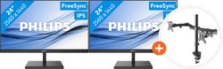 2x Philips 245E1S + NewStar FPMA-D550DBLACK