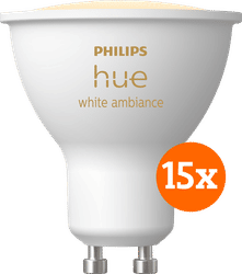 Philips Hue White Ambiance GU10 15-pack