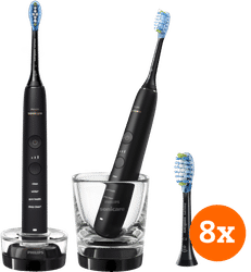 Philips DiamondClean 9000 HX9914/54 duopack + Premium Plaque Defense opzetborstels 8 stuks