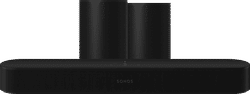 Sonos Beam Gen2 Zwart + 2x Era 100 Zwart